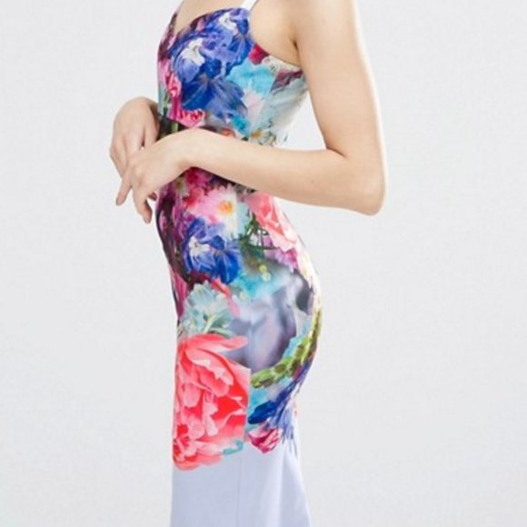 TED BAKER Emore Focus Bouquet Strappy Dress - Picture 3 of 8